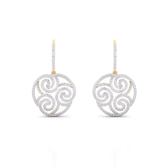 Buy Romantic Cache Diamond Dangler Earring from Ivana Jewels Best lab grown diamond jewellery brand