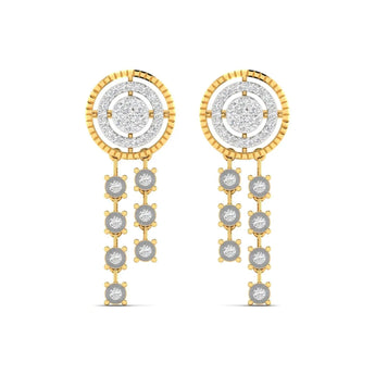 Buy Circle Diamond Dangler Earring from Ivana Jewels Best lab grown diamond jewellery brand