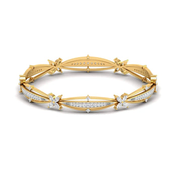 Buy 1 Carat Star Diamond Bangle Online from Ivana Jewels Best lab grown diamond jewellery brand