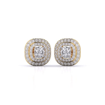 Buy Layered Diamond Stud Earring from Ivana Jewels Best lab grown diamond jewellery brand