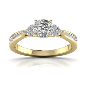 Buy Cluster Setting Diamond Engagement Ring from Ivana Jewels Best lab grown diamond jewellery brand