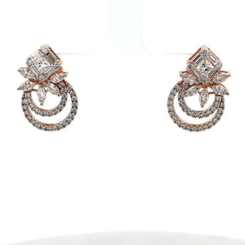 Multi-Shape Diamond Drop Dangle Earrings