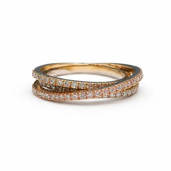 Luxury Rose Gold Diamond Band Ring for Daily Wear