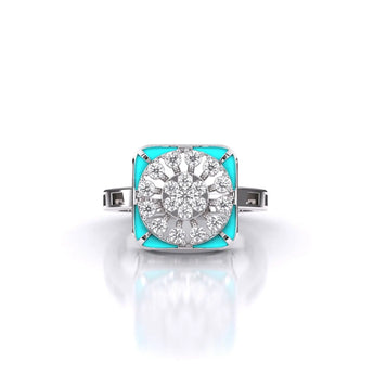 Buy Azure Embrace Diamond Engagement Ring from Ivana Jewels Best lab grown diamond jewellery brand