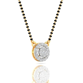 Buy Circle Diamond Mangalsutra Online | Ivana Jewels Best lab grown diamond jewellery brand