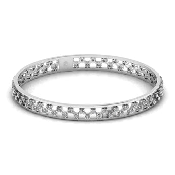 Buy solitaire Diamond Bangle Online from Ivana Jewels Best lab grown diamond jewellery brand