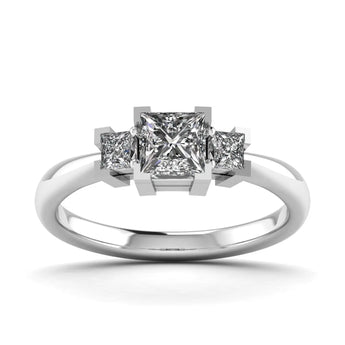 Buy Classic Square Diamond Engagement Ring from Ivana Jewels Best lab grown diamond jewellery brand