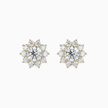Buy Flower Diamond Stud Earring from Ivana Jewels Best lab grown diamond jewellery brand