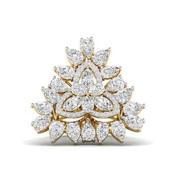 Cocktail Gold Diamond Ring Best lab grown diamond jewellery brand