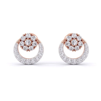 Buy Party Wear Gold Diamond Earring from Ivana Jewels Best lab grown diamond jewellery brand