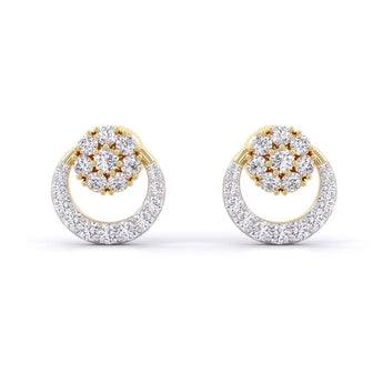 Buy Party Wear Gold Diamond Earring from Ivana Jewels Best lab grown diamond jewellery brand