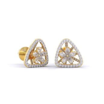 Buy Contemporary Wear Gold Diamond Earring from Ivana Jewels Best lab grown diamond jewellery brand