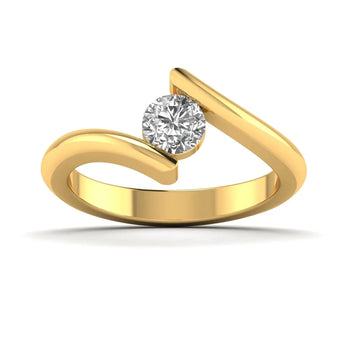 Buy Curve Casual Diamond Ring at Ivana Jewels Best lab grown diamond jewellery brand