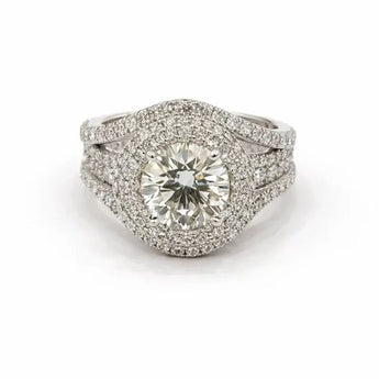 5.68 Carat Lab-Grown Diamond Double Halo Ring
