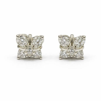 Stylish Butterfly Shape Diamond Stud Earrings