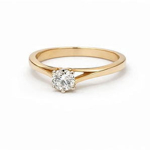 Minimal Gold Solitaire Lab-Grown Diamond Ring