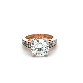 4.4 Carat Round Brilliant Cut Lab-Grown Diamond Solitaire Stud Earrings