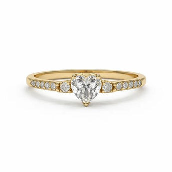 Heart Shaped Diamond Engagement Ring