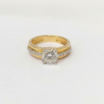 1.6 Carat Lab-Grown Diamond Solitaire Gold Ring