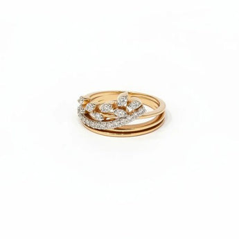 Elegant Round Diamond Open Band Ring