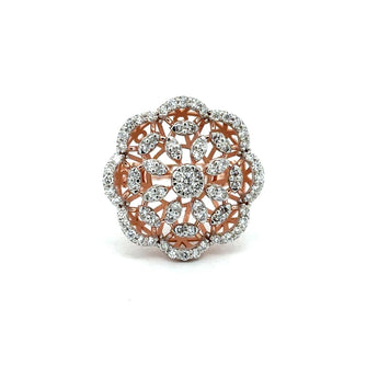 Round Diamond Cluster Cocktail Ring