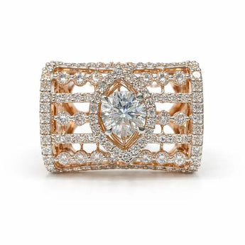 3.79 Carat Diamond Architectural Statement Ring