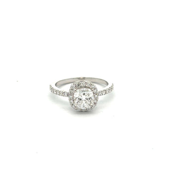 1.1 Carat Cushion Diamond Engagement Ring
