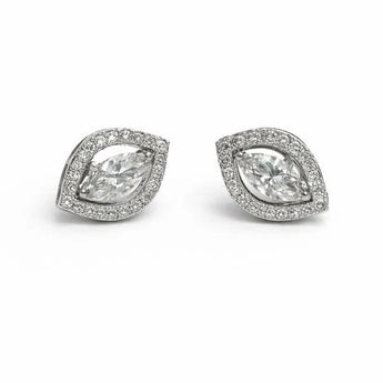 Pear Diamond Cluster Teardrop Studs