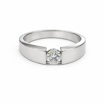 1 Carat Lab-Grown Diamond Solitaire White Gold Ring