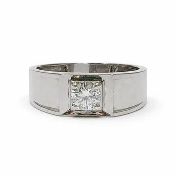 Contemporary Lab-Grown Diamond Wide Band Ring