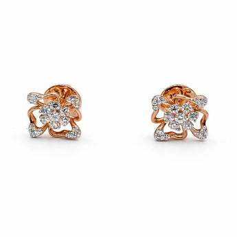Modern Bezel-Set Solitaire Diamond Earrings