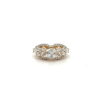 Magnificent 1.75ct Diamond Tiara Ring with Radiant Marquise Petals