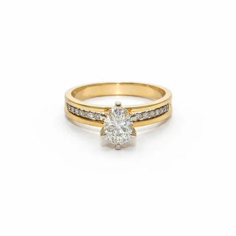 1 Carat Oval Cut Solitaire Diamond Ring
