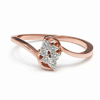 Dainty Rose Gold Diamond Cluster Jewelry