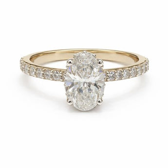 1.35 Carat Oval Cut Diamond Engagement Ring in 14K Yellow Gold