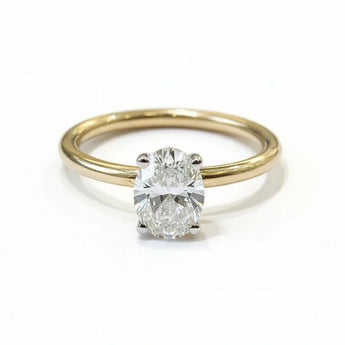1.162 Carat Emerald Cut Diamond Engagement Ring in 14K Yellow Gold