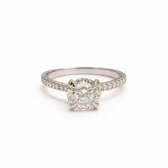 2.45 Carat Round Brilliant Diamond Engagement Ring in white gold