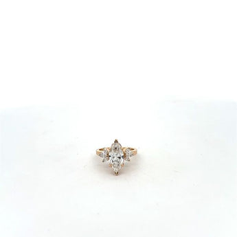 Marquise Cut Solitaire Diamond Ring 