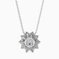 1 Carat Round Cut Solitaire Centre Diamond Flower Pendant