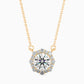 1.3 Carat Centre Solitaire Round Diamond Halo Pendant