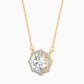 1.3 Carat Centre Solitaire Round Diamond Halo Pendant