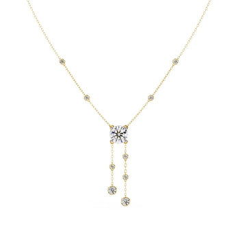 Dainty Crystal Chain Necklace Best lab grown diamond jewellery brand