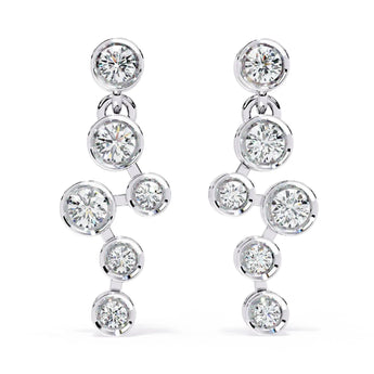 Buy Dainty Diamond Dangler Earring from Ivana Jewels Best lab grown diamond jewellery brand