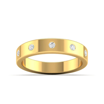 0.21 Ct Dainty Diamond Gold Band Best lab grown diamond jewellery brand