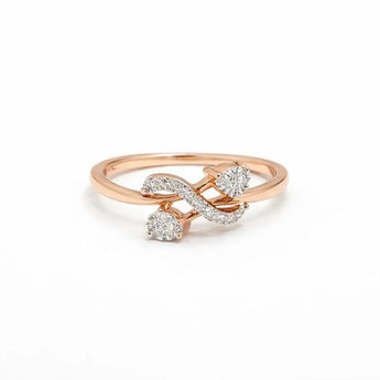 Rose Gold Diamond Infinity Ring - Perfect Anniversary Gift