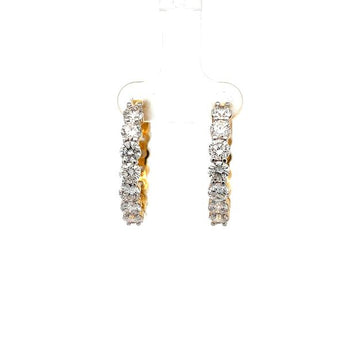 Rose Gold Interlocking Floral Diamond Stud Earrings