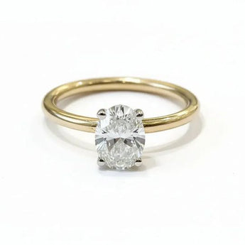 1.162 Carat Emerald Cut Diamond Engagement Ring in 14K Yellow Gold