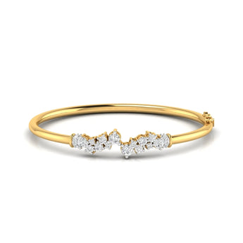 Delicate Diamond Cluster Bangle Best lab grown diamond jewellery brand