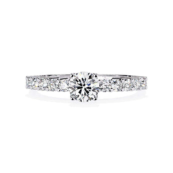 Buy 1 Carat Band Diamond Engagement Ring from Ivana Jewels Best lab grown diamond jewellery brand