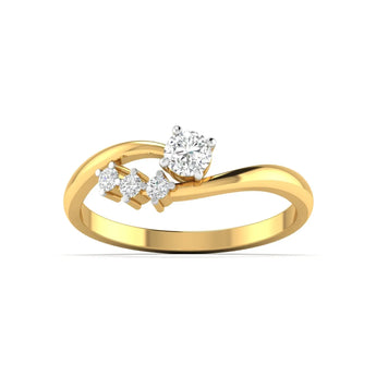 Delicate Diamond Rose Gold Ring Best lab grown diamond jewellery brand